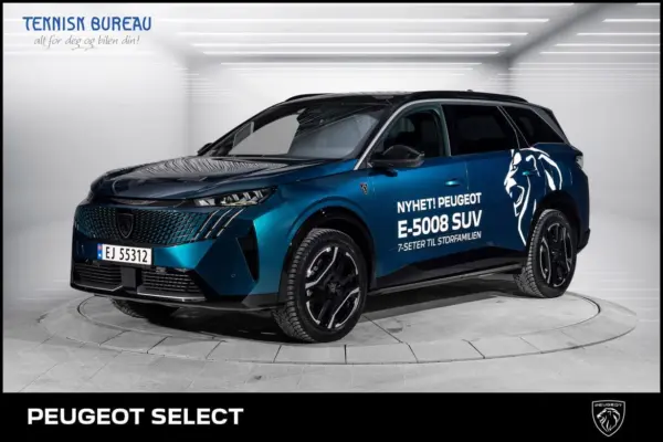 Peugeot E-5008 - GT 210HK Skinn, Matrix, Rattvarme, Massasje, H.Feste