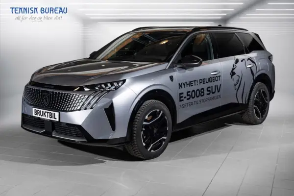 Peugeot E-5008 - GT 210HK Skinn, Matrix, Rattvarme, Massasje, H.Feste
